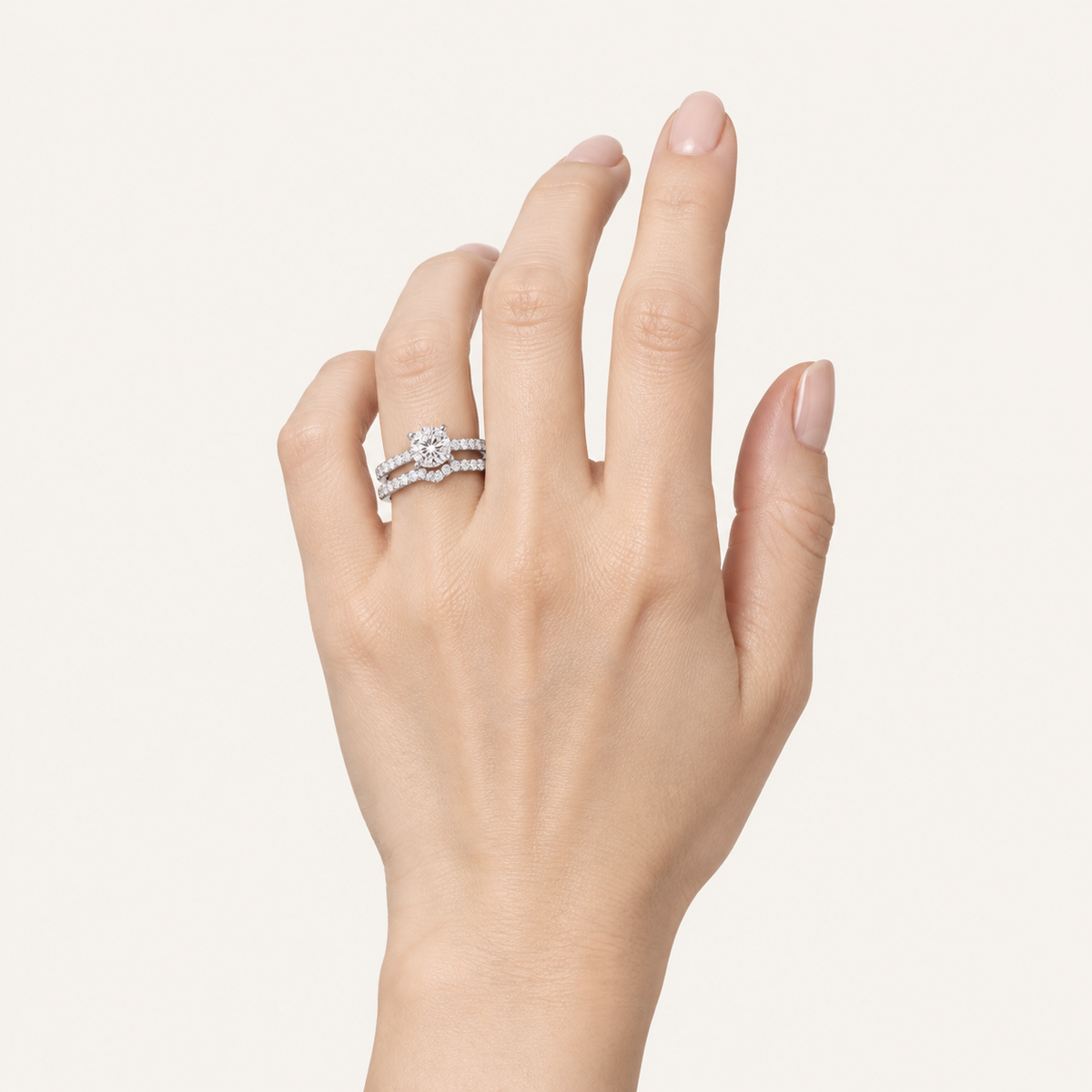 2.00CT Round Cut Lab Grown Diamond Bridal Ring Set