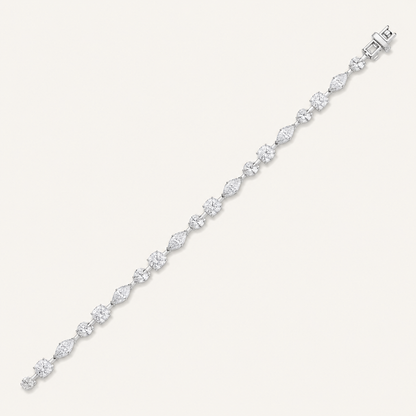 10CT Multistone Lab Grown Diamond Tennis Bracelet