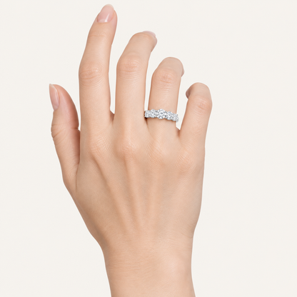 1.50CT Round Cut Lab Grown Diamond Enhancer Band Ring