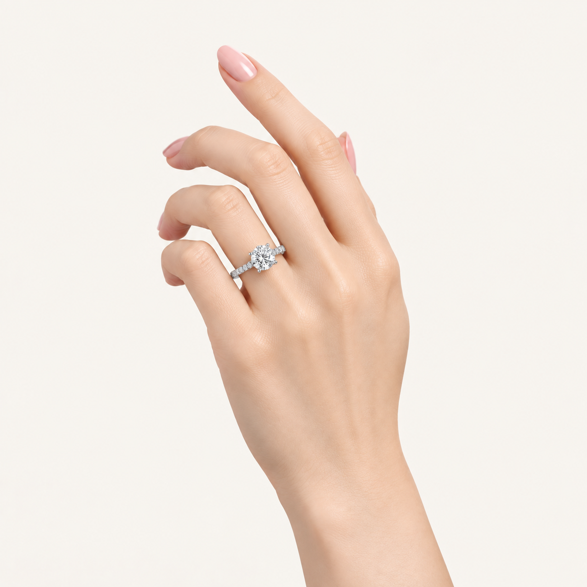 2.00CT Round Cut Lab Grown Diamond Solitaire Ring