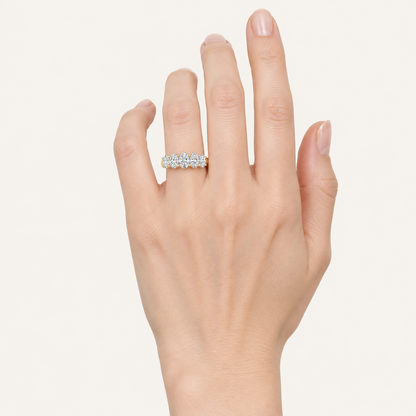 1.50CT Round Cut Lab Grown Diamond Enhancer Band Ring