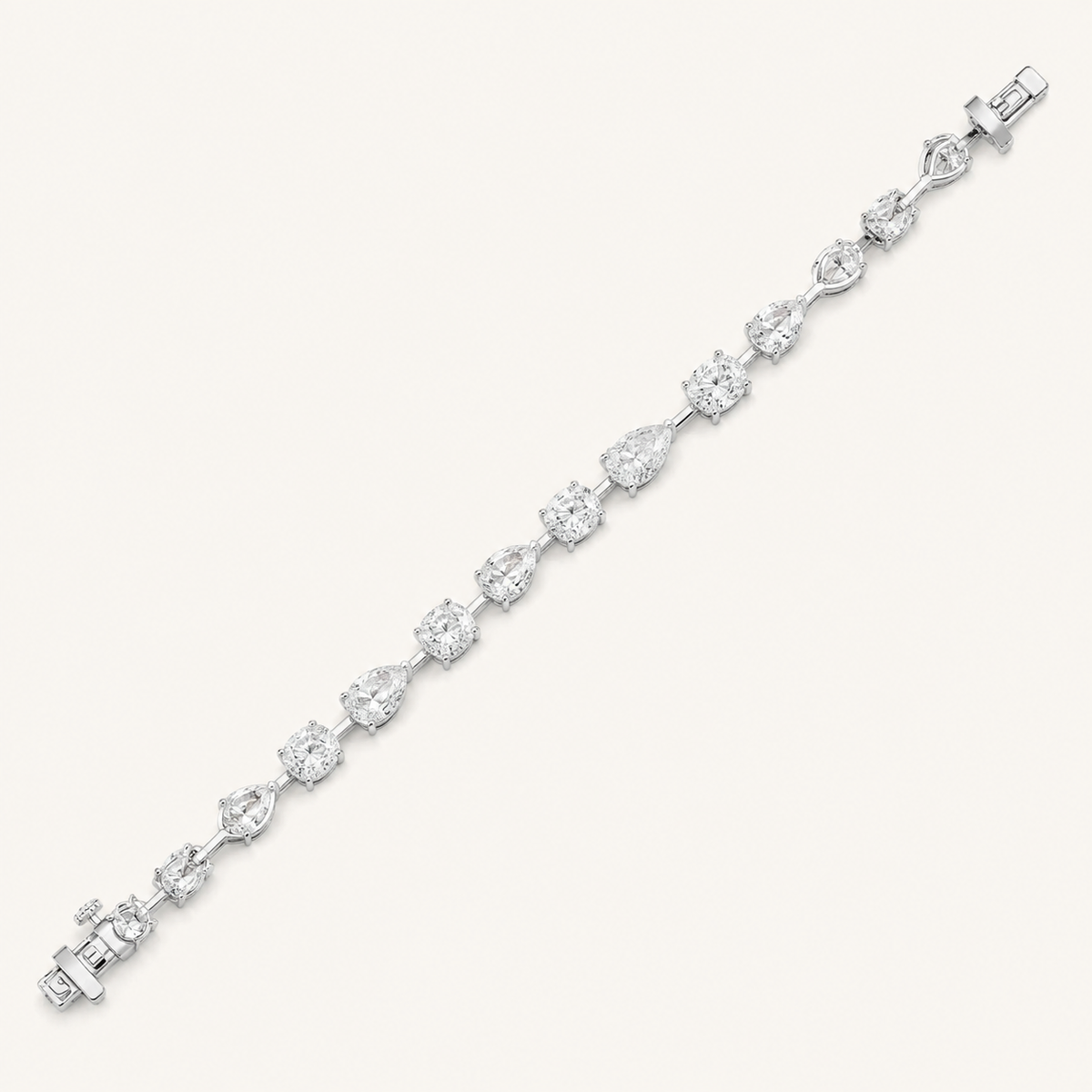 12CT Multistone Lab Grown Diamond East & West Bracelet
