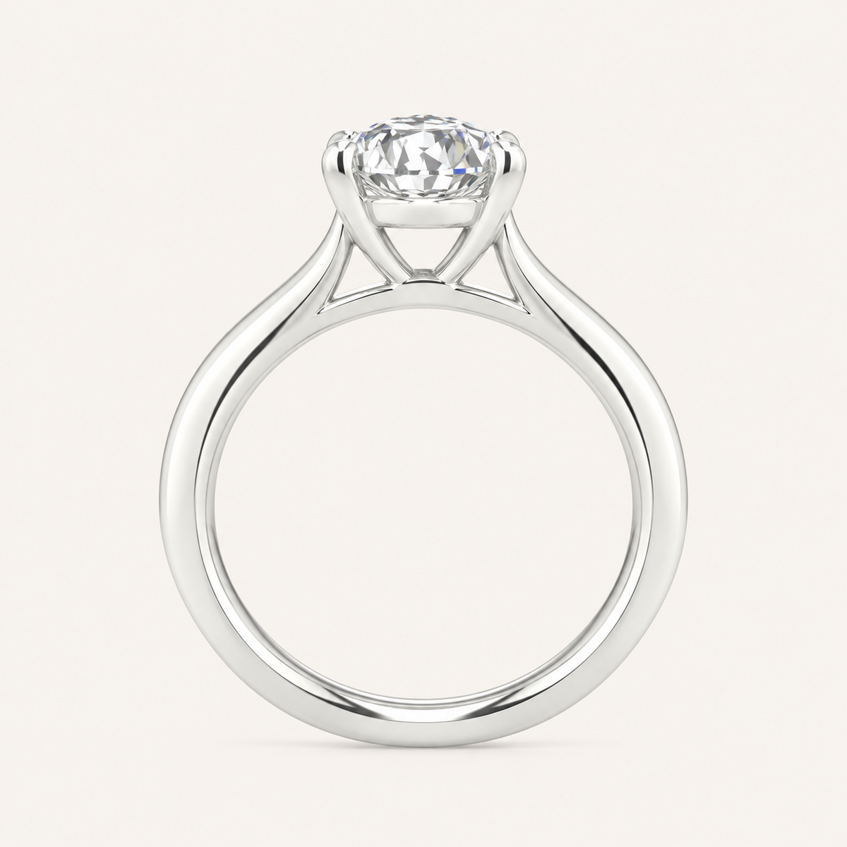 3.00CT Oval Cut Lab Grown Diamond Solitaire Ring