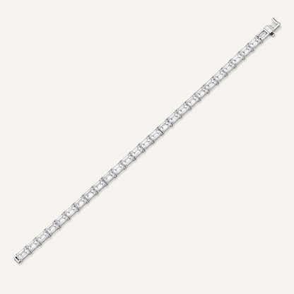 13CT Emerald Cut Lab Grown Diamond Tennis Bracelet