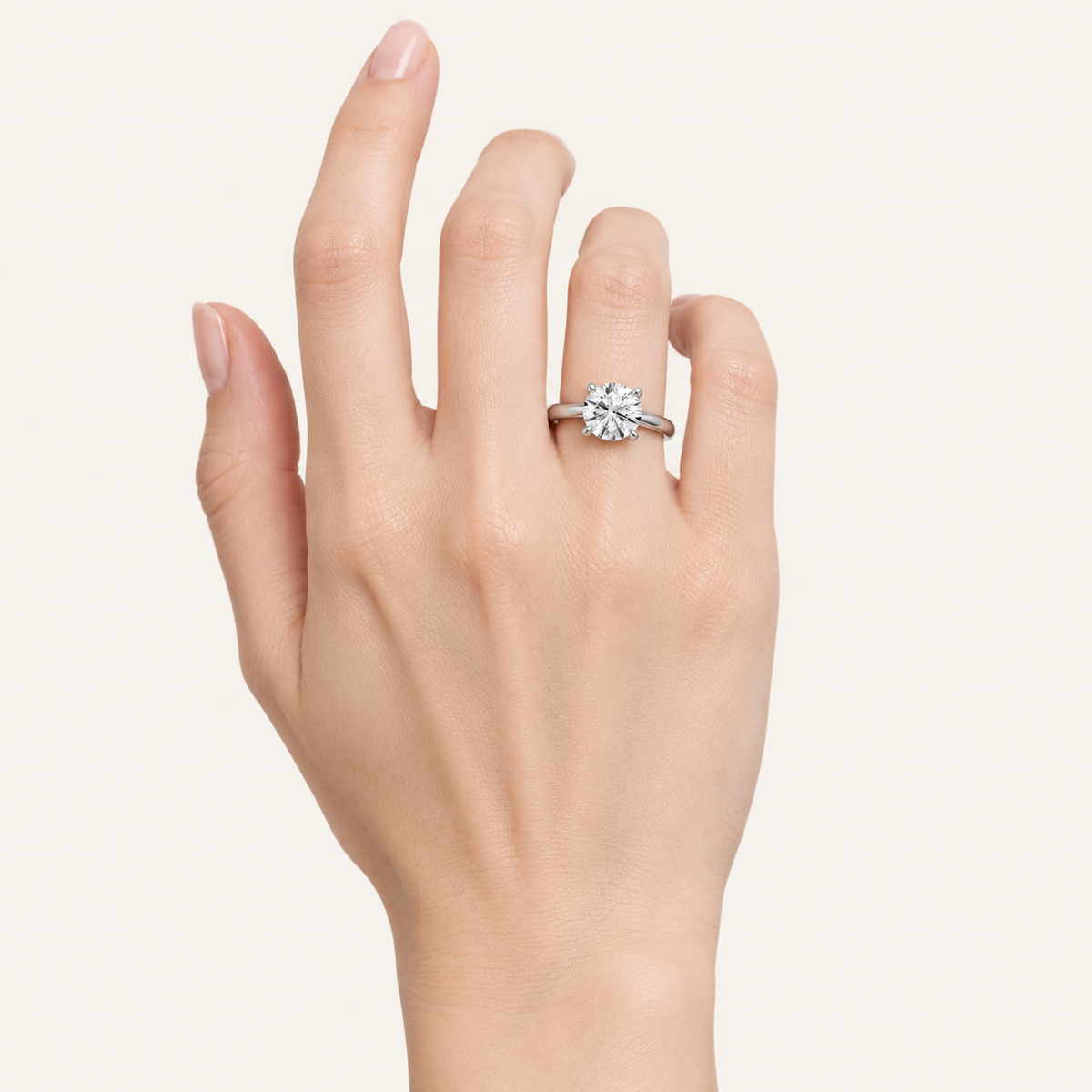 2.00CT Round Cut Lab Grown Diamond Solitaire Ring