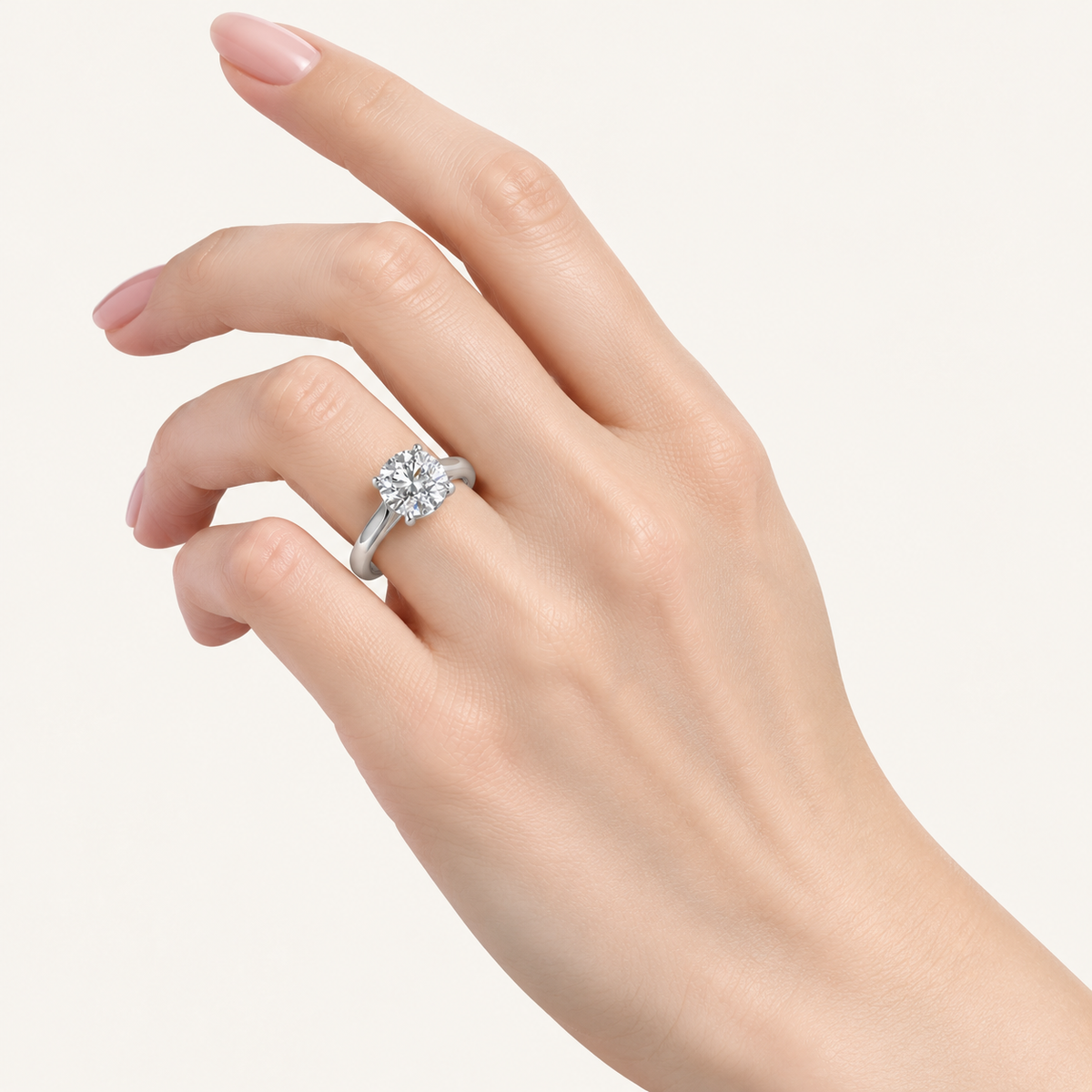 3.00CT Round Cut Lab Grown Diamond Solitaire Ring