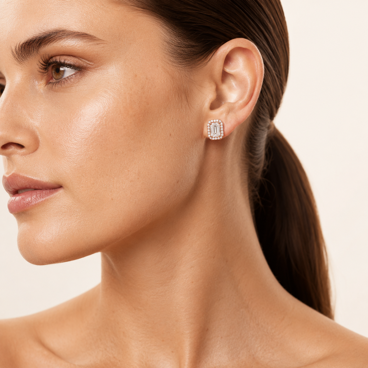 2CT Radiant Cut Lab Grown Diamond Earrings