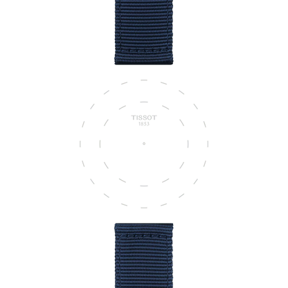 Tissot Official Blue Fabric Strap Lugs 22 mm 3