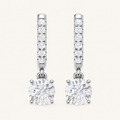 2.10CT Round Cut Lab Grown Diamond Earrings