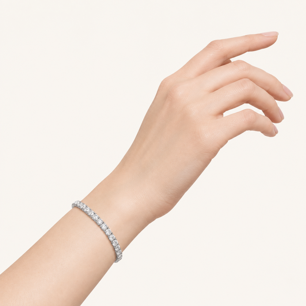 12CT Round Cut Lab Grown Diamond Tennis Bracelet