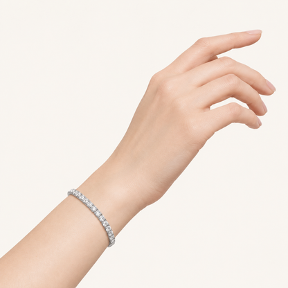 12CT Round Cut Lab Grown Diamond Tennis Bracelet