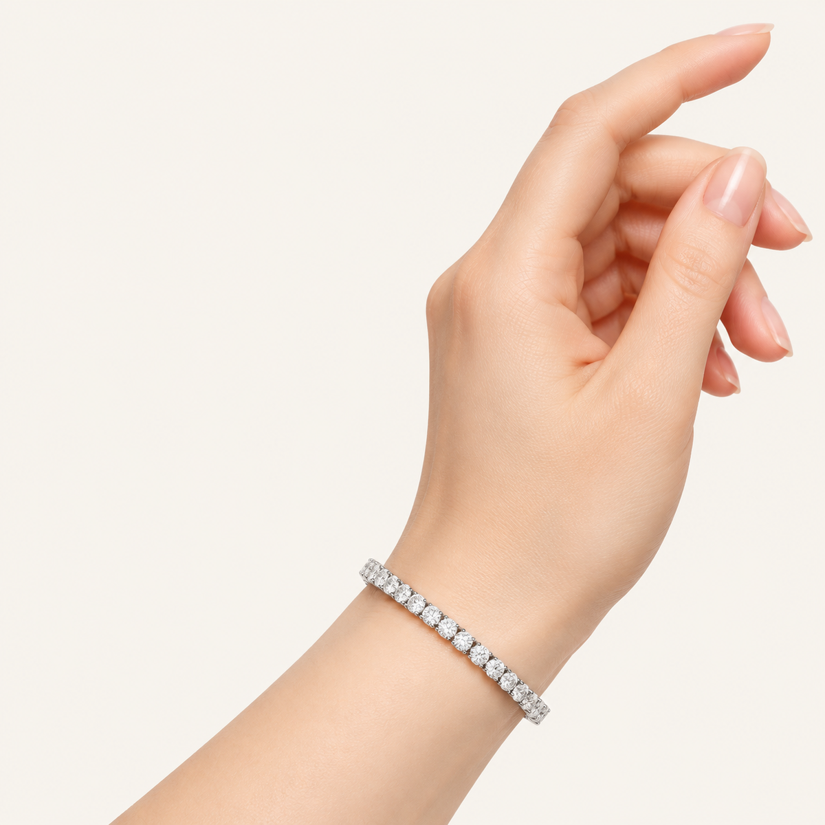 1.00CT Round Cut Lab Grown Diamond Tennis Bracelet