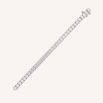 24CT Oval Cut Lab Grown Diamond Tennis Bracelet
