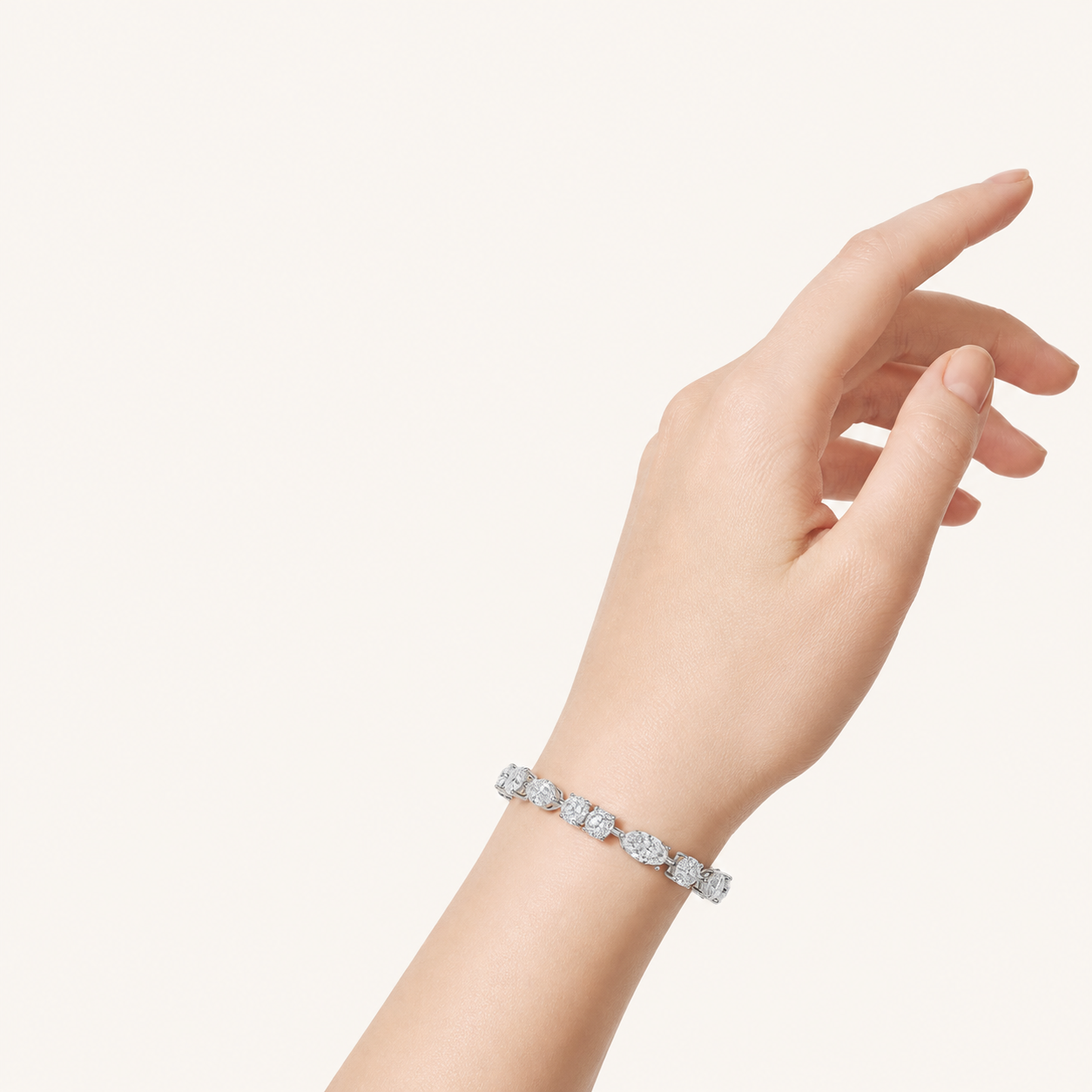 8CT Multistone lab grown diamond East & West tennis Bracelet