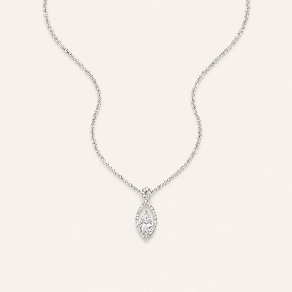 1.25CT Round Cut Lab Grown Diamond Pendant Heart Necklace