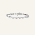 12CT Pear Cut Lab Grown Diamond Tennis Bracelet