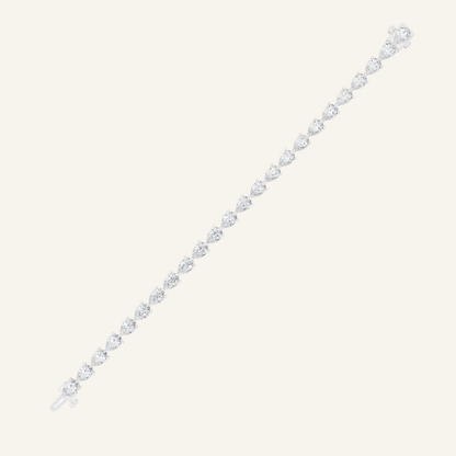 12CT Pear Cut Lab Grown Diamond Tennis Bracelet
