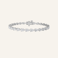 6CT Pear Cut Lab Grown Diamond Tennis Bracelet