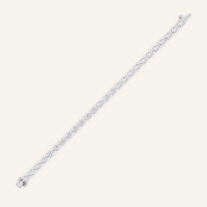 10CT Pear Cut Lab Grown Diamond Tennis Bracelet