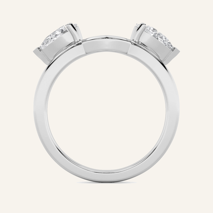 1CT Pear Cut Lab Grown Diamond Wrap Ring