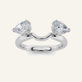 1CT Pear Cut Lab Grown Diamond Wrap Ring