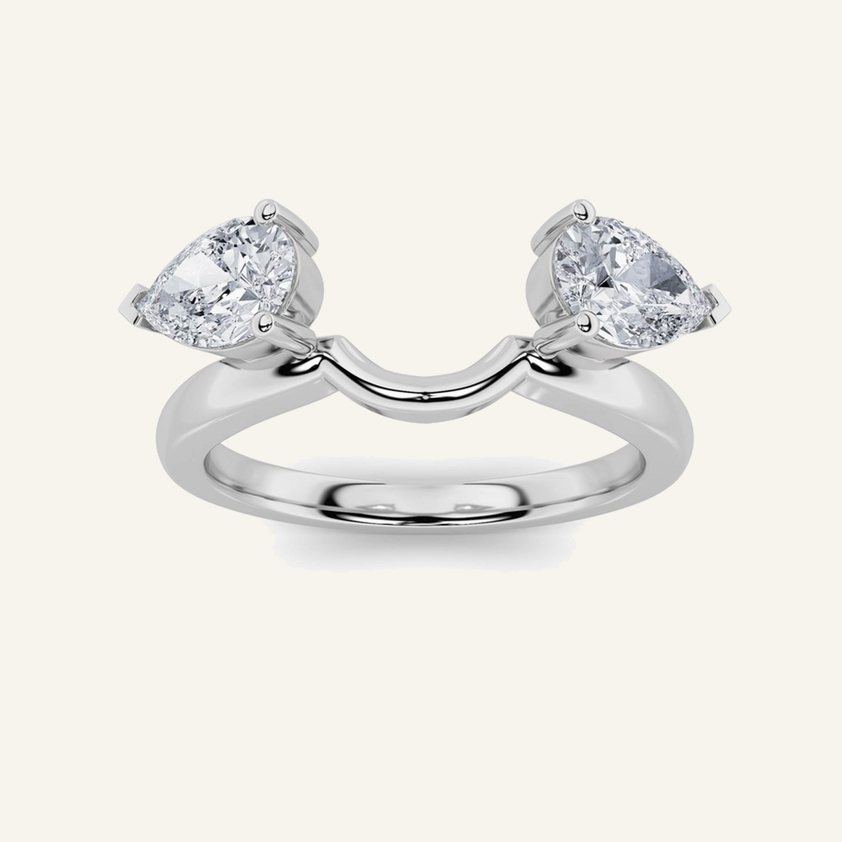 1CT Pear Cut Lab Grown Diamond Wrap Ring