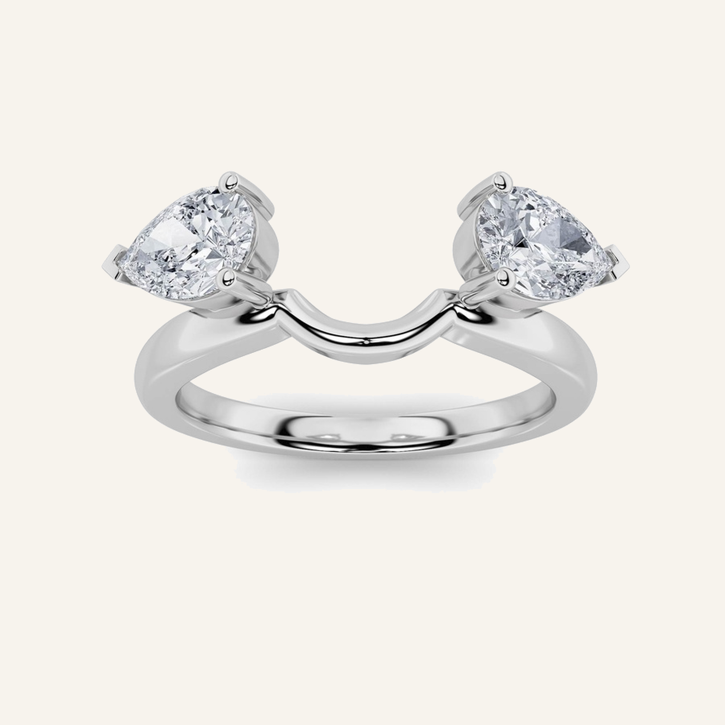 1CT Pear Cut Lab Grown Diamond Wrap Ring