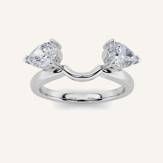 1CT Pear Cut Lab Grown Diamond Wrap Ring