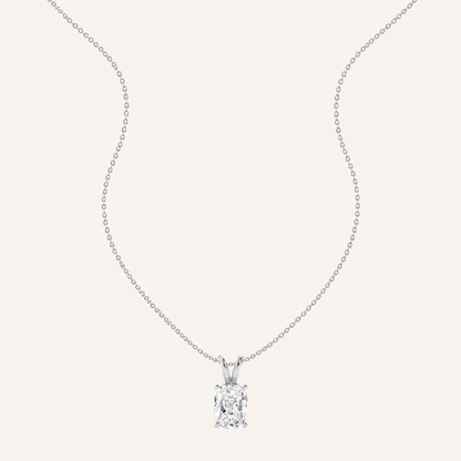 3CT Elongated Cushion Cut Lab Grown Diamond Pendant Necklace