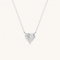 1CT Heart Cut Lab Grown Diamond Pendant Heart Necklace