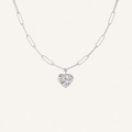4CT Heart Cut Lab Grown Diamond Heart Shaped Pendant Necklace