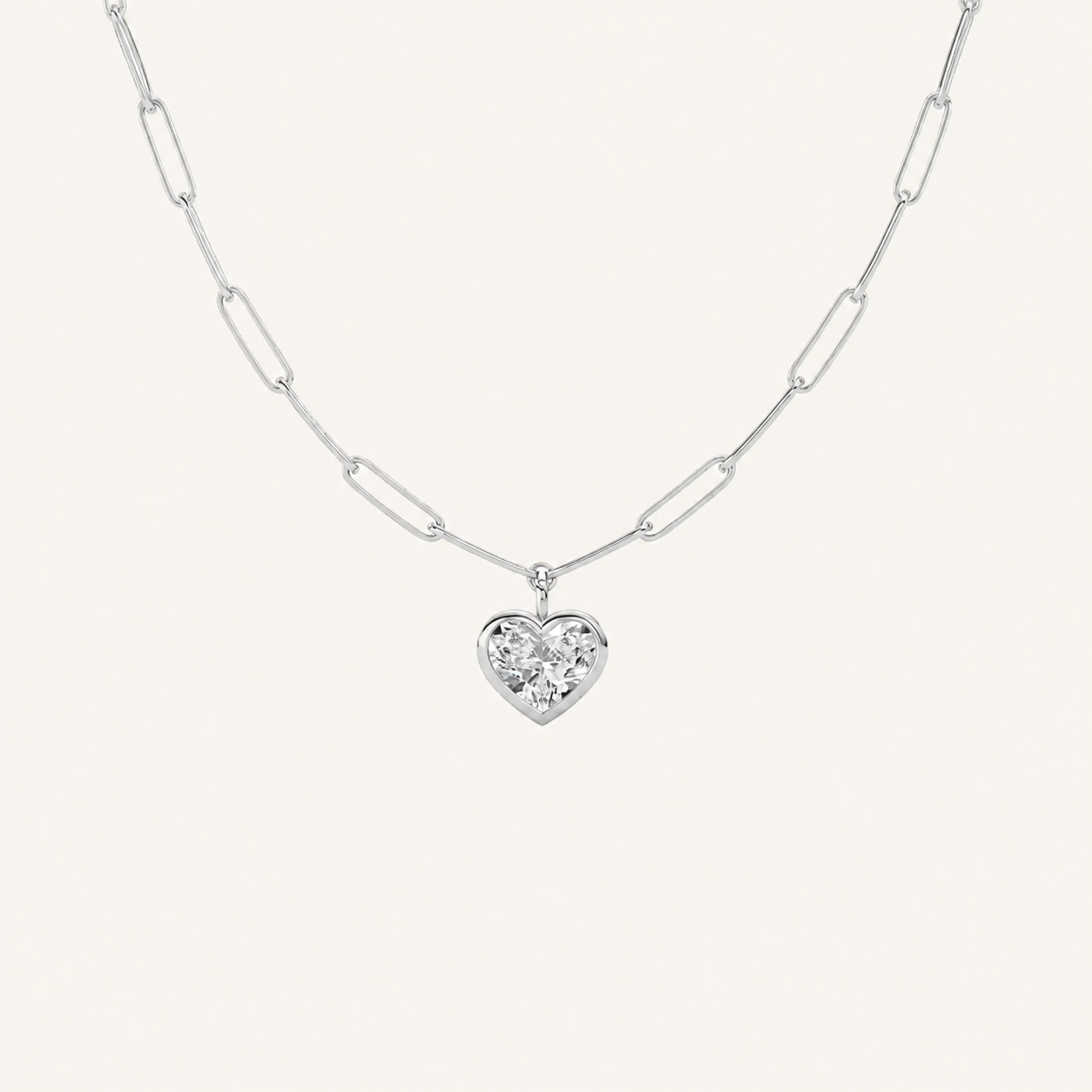 4CT Heart Cut Lab Grown Diamond Heart Shaped Pendant Necklace