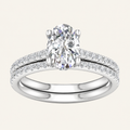 2.50CT Oval Cut Lab Grown Diamond Bridal Set