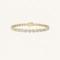 12CT Oval Cut Lab Grown Diamond East West Bezel Set Tennis Bracelet