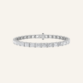 7CT Emerald Cut Lab Grown Diamond Tennis Bracelet