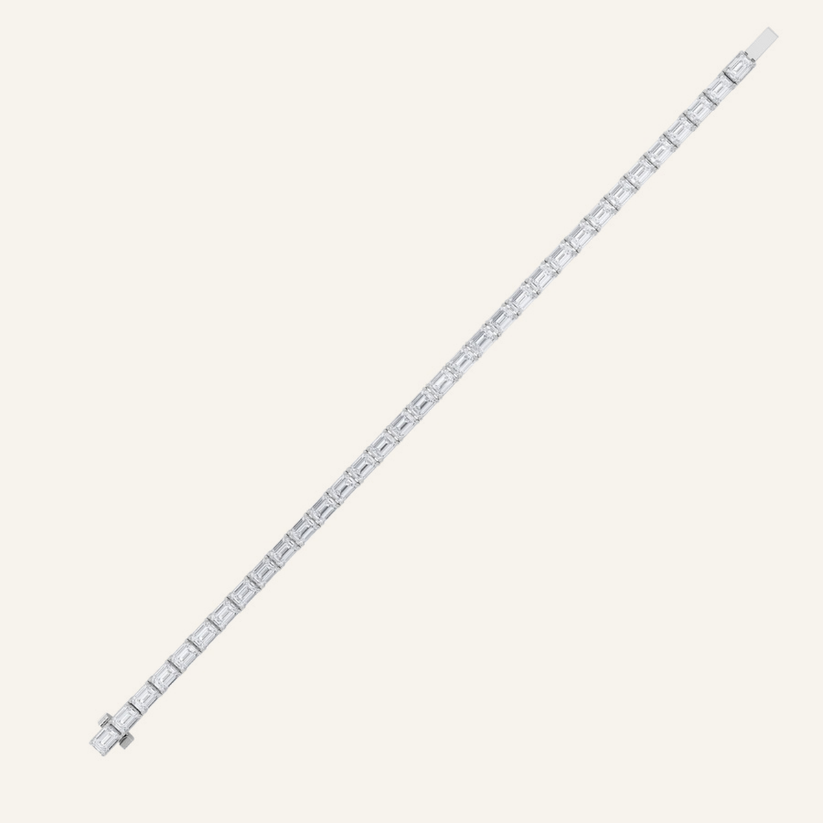 7CT Emerald Cut Lab Grown Diamond Tennis Bracelet