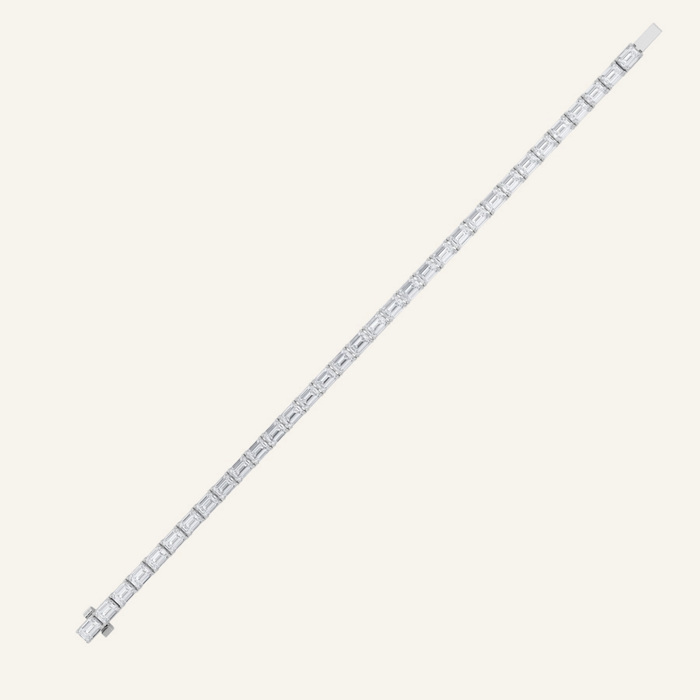 7CT Emerald Cut Lab Grown Diamond Tennis Bracelet