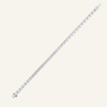 7CT Emerald Cut Lab Grown Diamond Tennis Bracelet