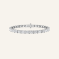 5.25CT Emerald Cut Lab Grown Diamond Tennis Bracelet