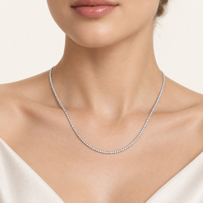 15.00CT Round Cut Lab Grown Diamond Necklace