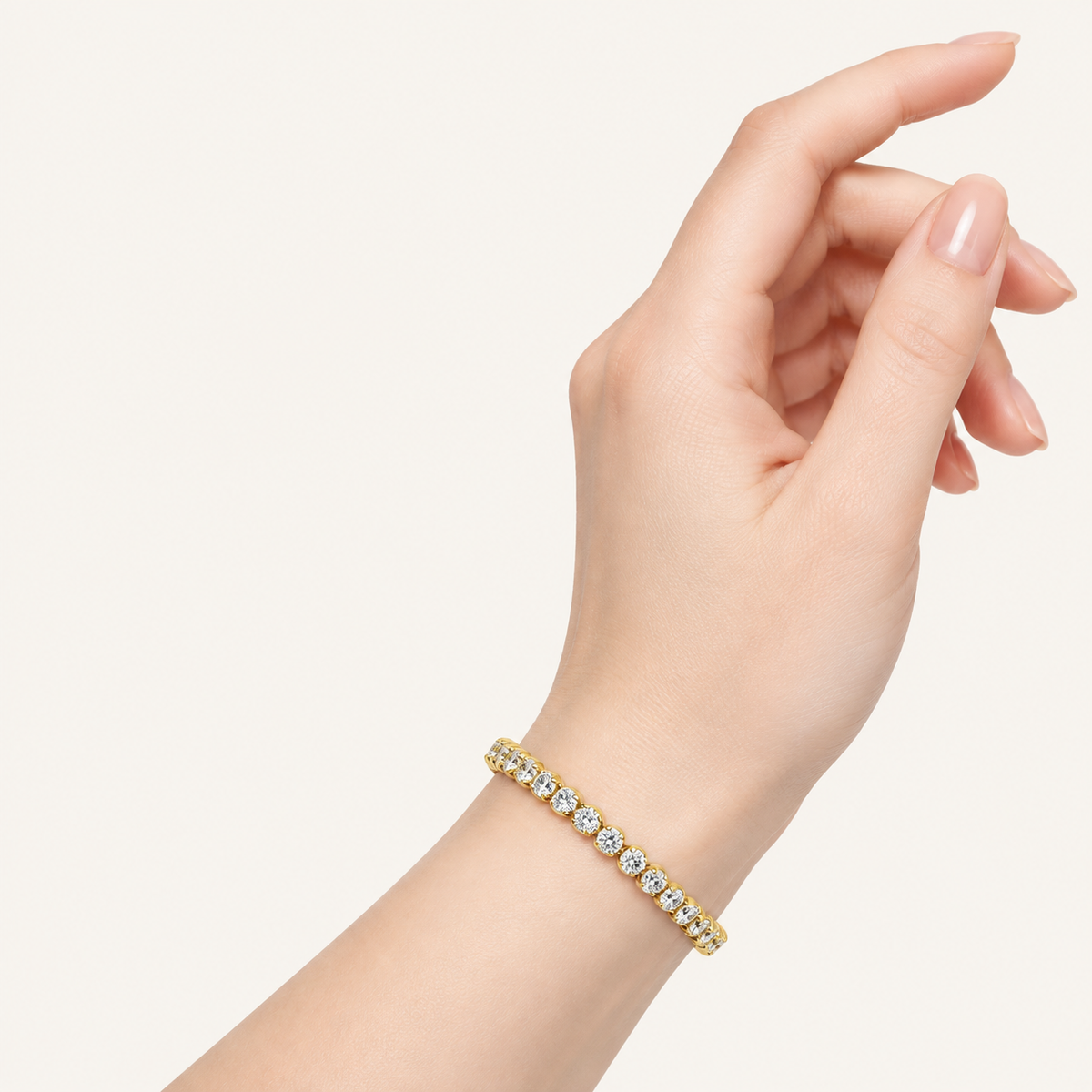 3.00CT Round Cut Lab Grown Diamond Bracelet