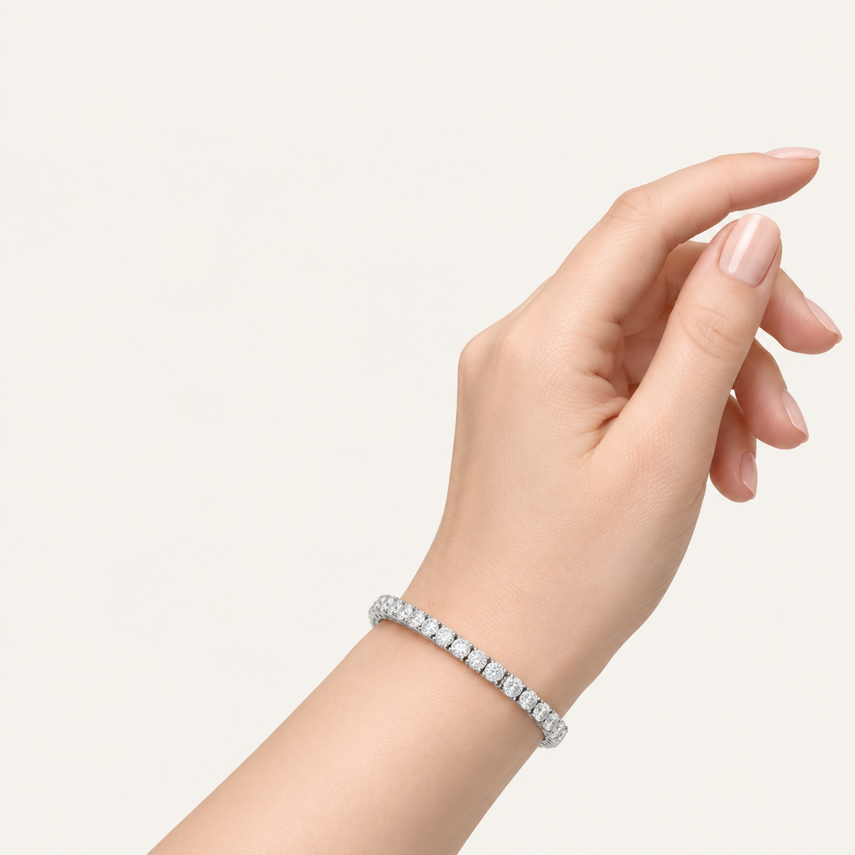 4.00CT Round Cut Lab Grown Diamond Tennis Bracelet