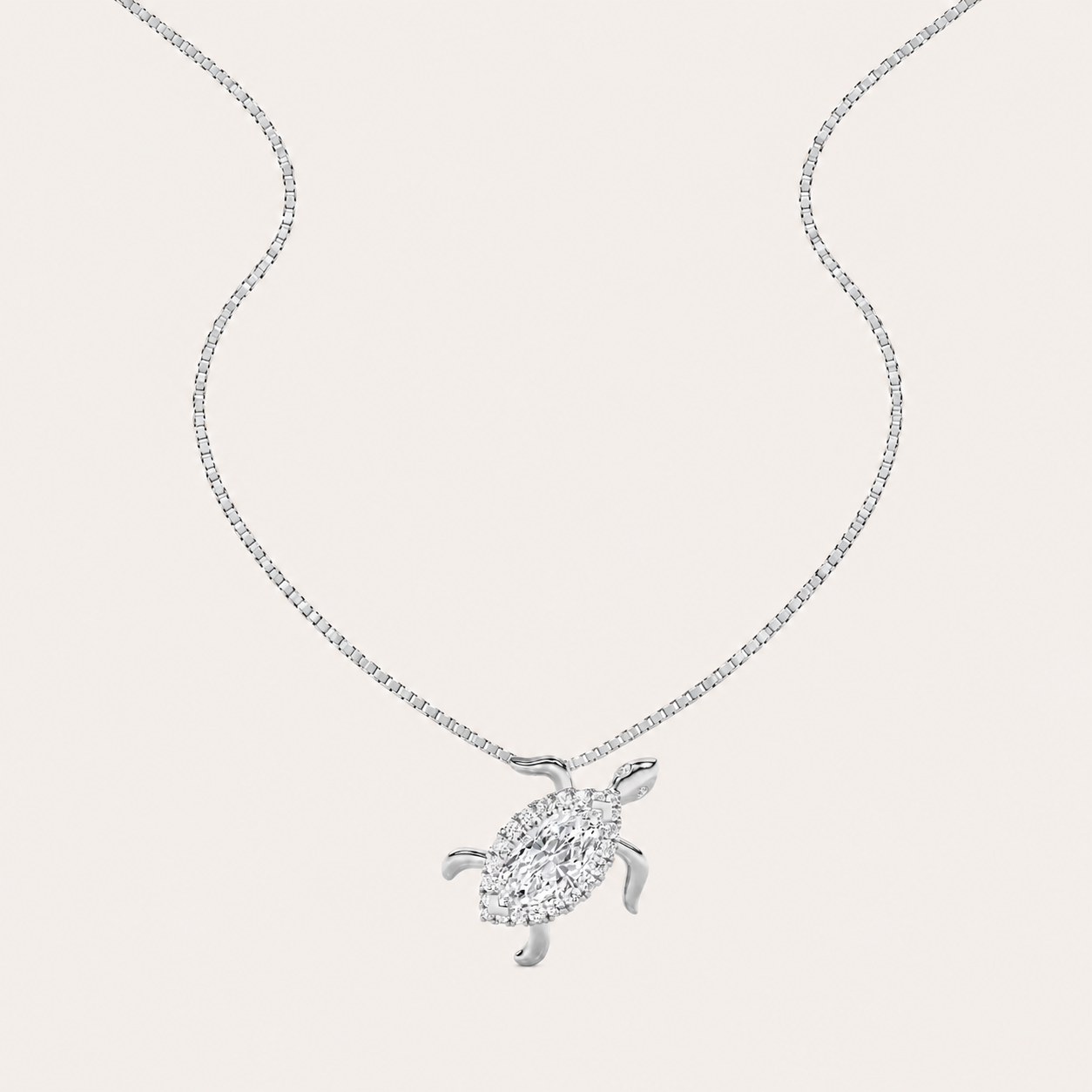 2CT Marquise Cut Lab Grown Diamond Pendant Necklace