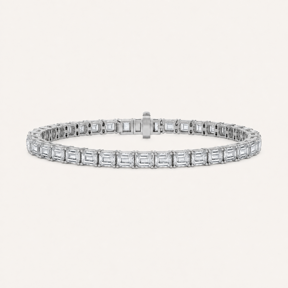 5CT Radiant Cut Lab Grown Diamond East West Tennis Bracelet