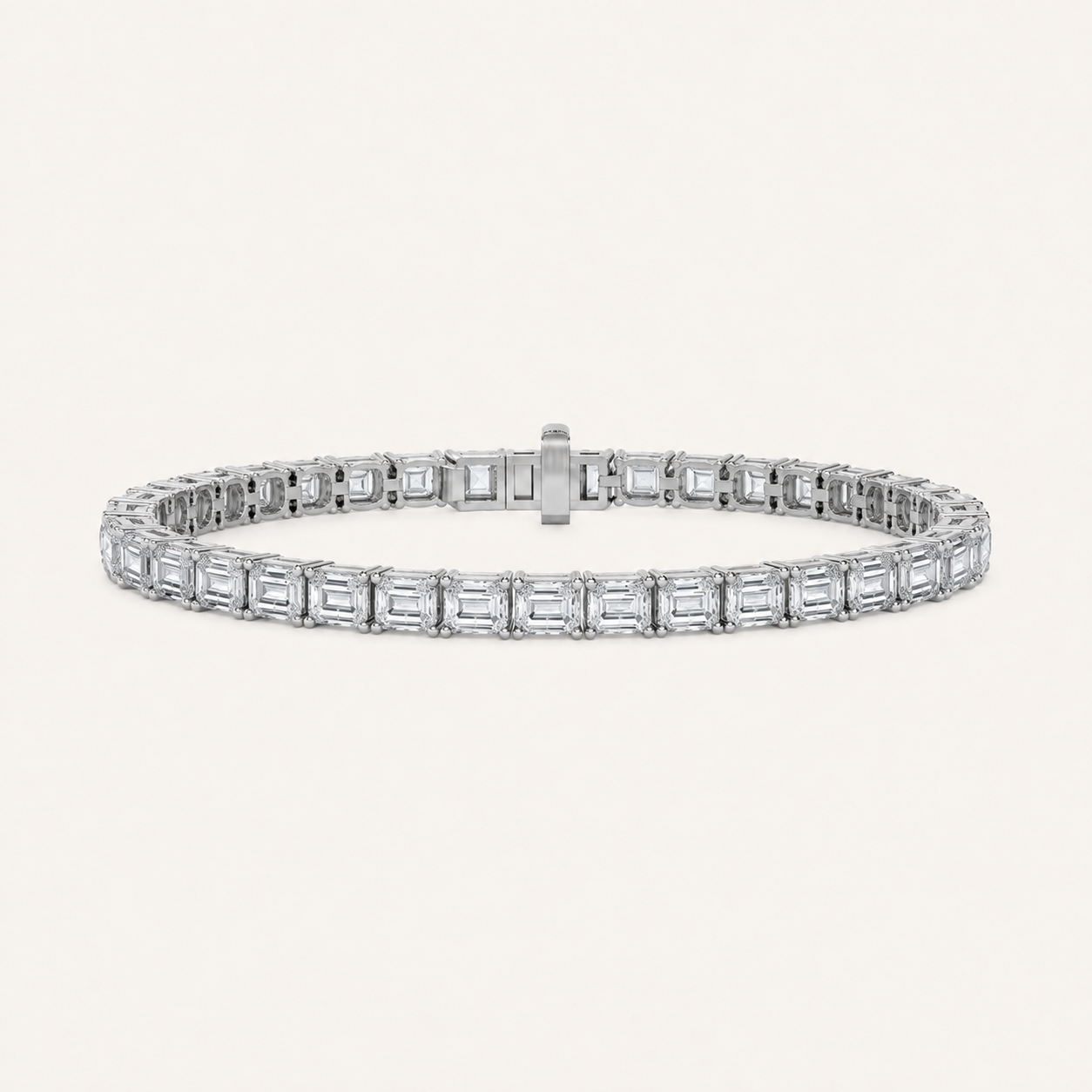 5CT Radiant Cut Lab Grown Diamond East West Tennis Bracelet