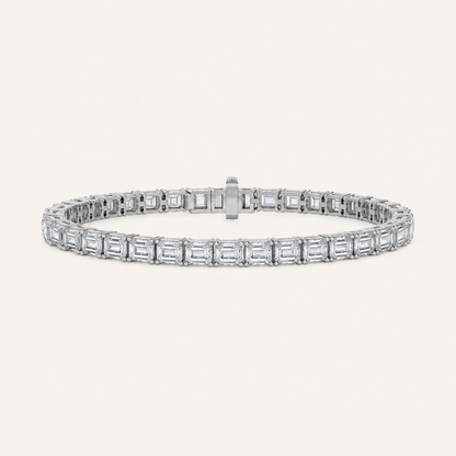 5CT Radiant Cut Lab Grown Diamond East West Tennis Bracelet