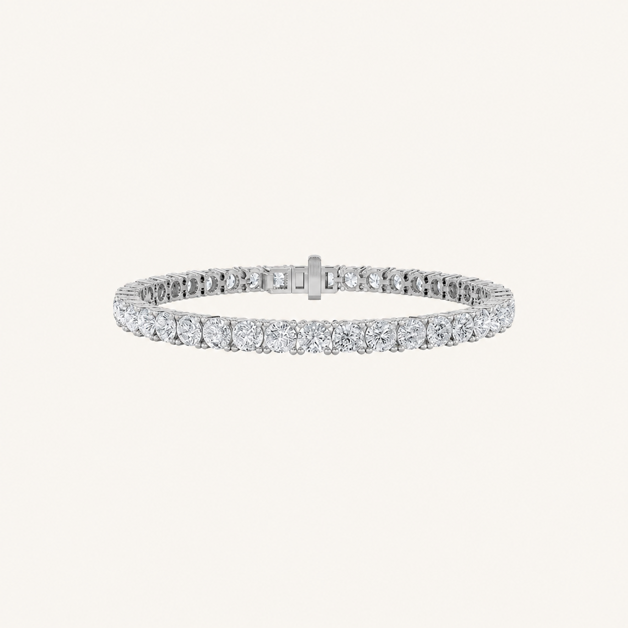 12CT Round Cut Lab Grown Diamond Tennis Bracelet