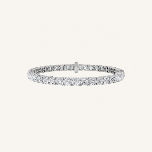 12CT Round Cut Lab Grown Diamond Tennis Bracelet