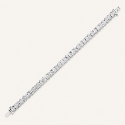 24CT Oval Cut Lab Grown Diamond East & West Tennis Bracelet