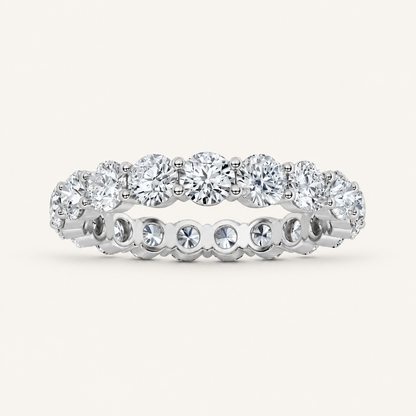 3.00 CT Round Cut Lab Grown Diamond Eternity Ring